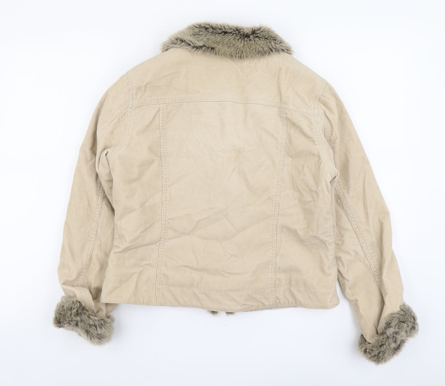 Principles Womens Beige Jacket Size 12 Button