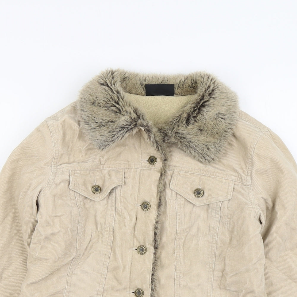 Principles Womens Beige Jacket Size 12 Button