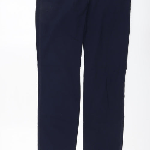 Bianca Womens Blue Viscose Trousers Size 12 L32 in Regular Button