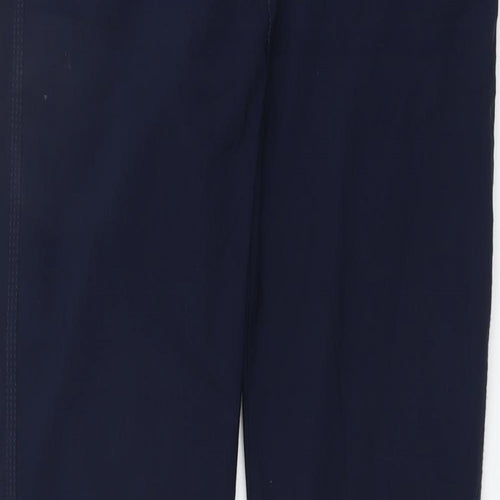 Bianca Womens Blue Viscose Trousers Size 12 L32 in Regular Button