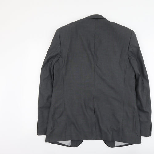 Burton Mens Grey Polyester Jacket Suit Jacket Size M Regular