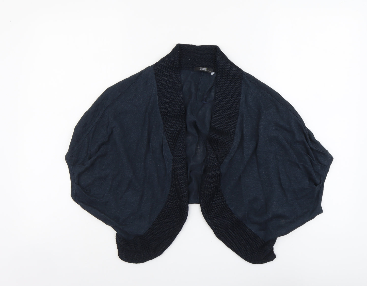 Marks and Spencer Womens Blue V-Neck Viscose Cardigan Jumper Size 18