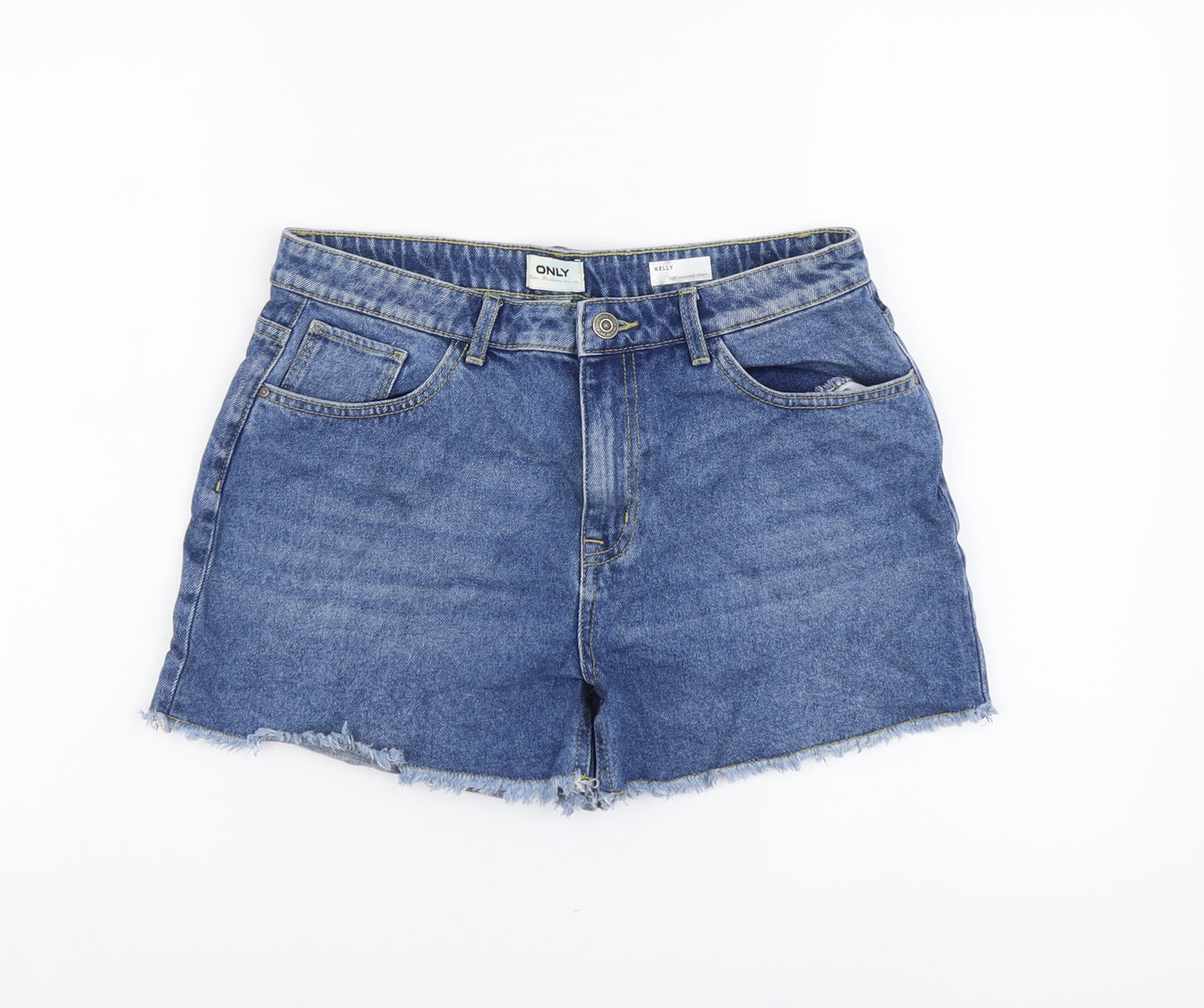 Only Womens Blue Cotton Hot Pants Shorts Size 29 in L3 in Regular Button
