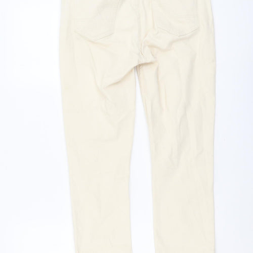 Fate Face Womens Beige Cotton Straight Jeans Size 10 L23 in Regular Button