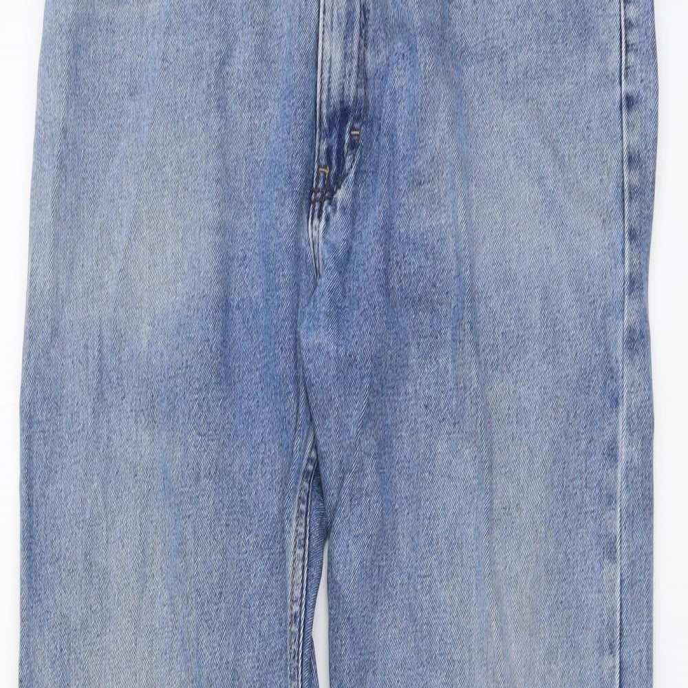 Blue Harbour Mens Beige Cotton Straight Jeans Size 36 in L33 in Regular Button