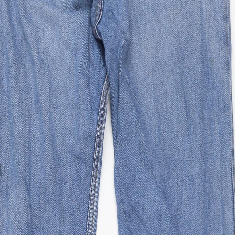 Blue Harbour Mens Beige Cotton Straight Jeans Size 36 in L33 in Regular Button