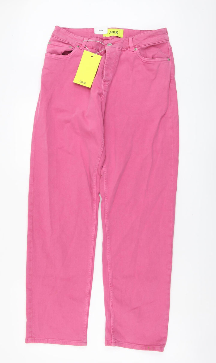 JJXX Womens Pink Cotton Straight Jeans Size 26 in L32 in Regular Button