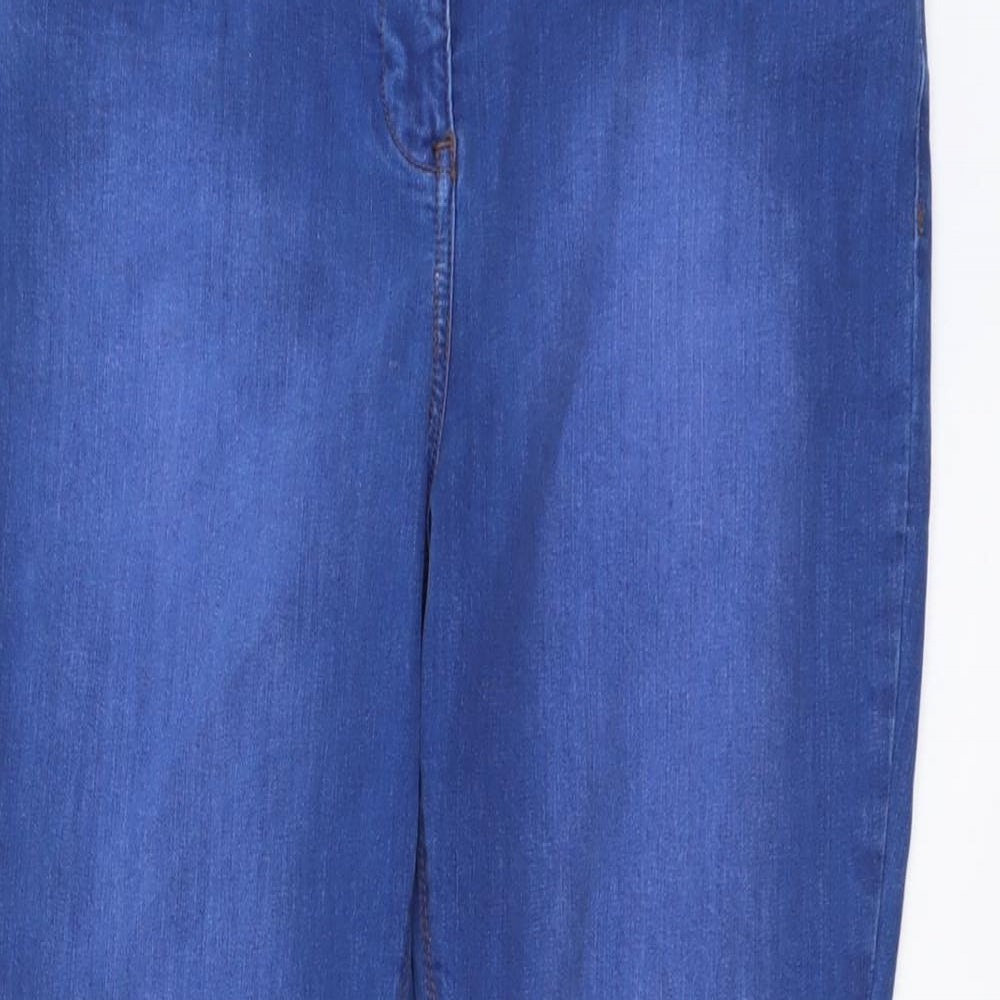 George Womens Blue Cotton Skinny Jeans Size 14 L27 in Regular Button