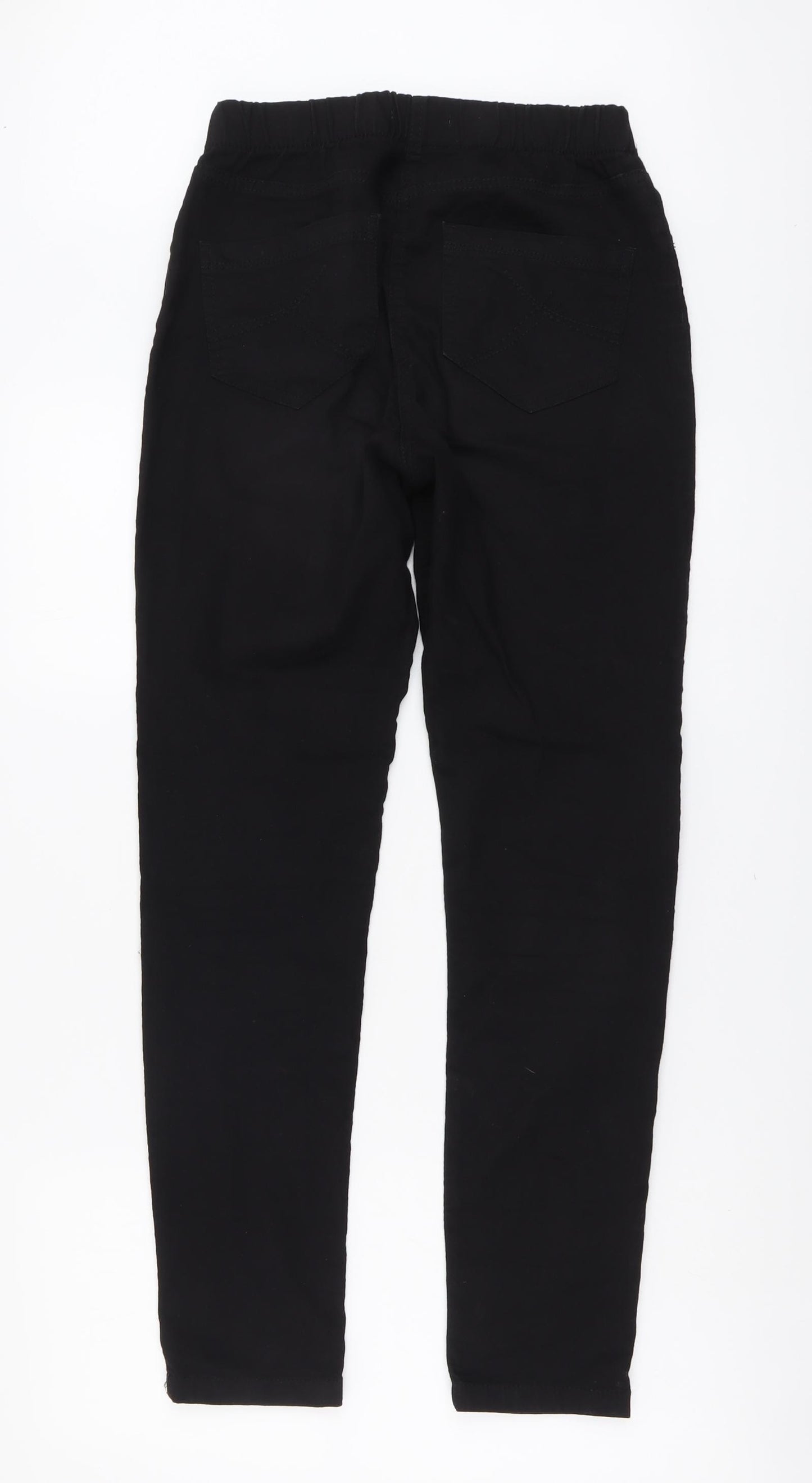 TU Womens Black Cotton Straight Jeans Size 12 L30 in Regular