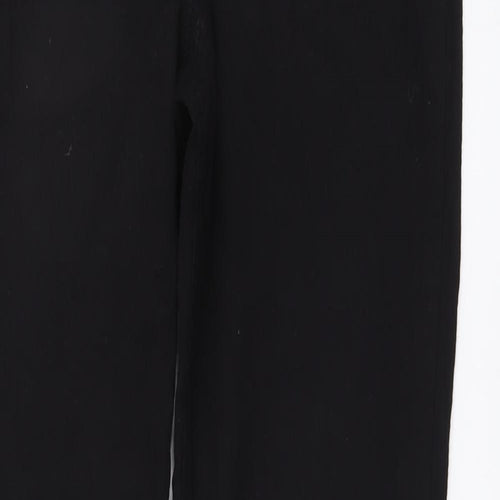 TU Womens Black Cotton Straight Jeans Size 12 L30 in Regular