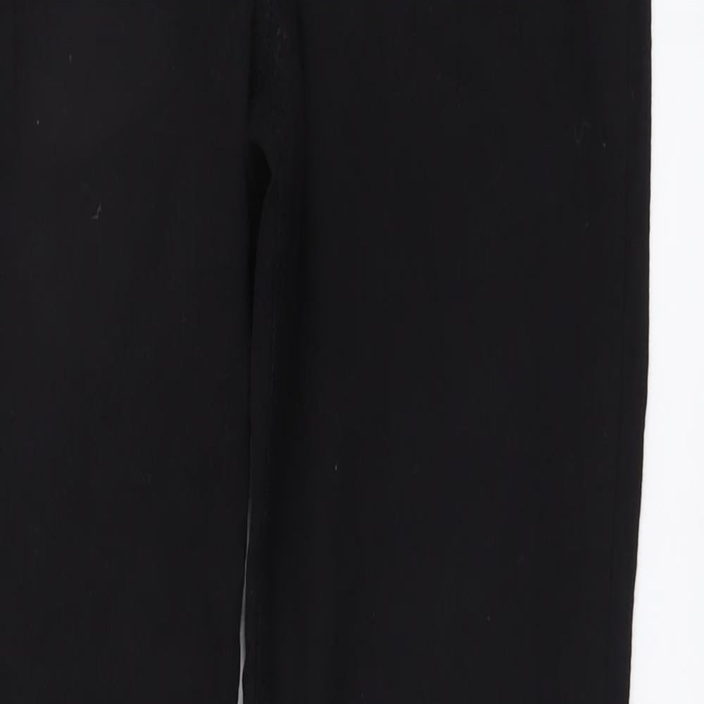 TU Womens Black Cotton Straight Jeans Size 12 L30 in Regular