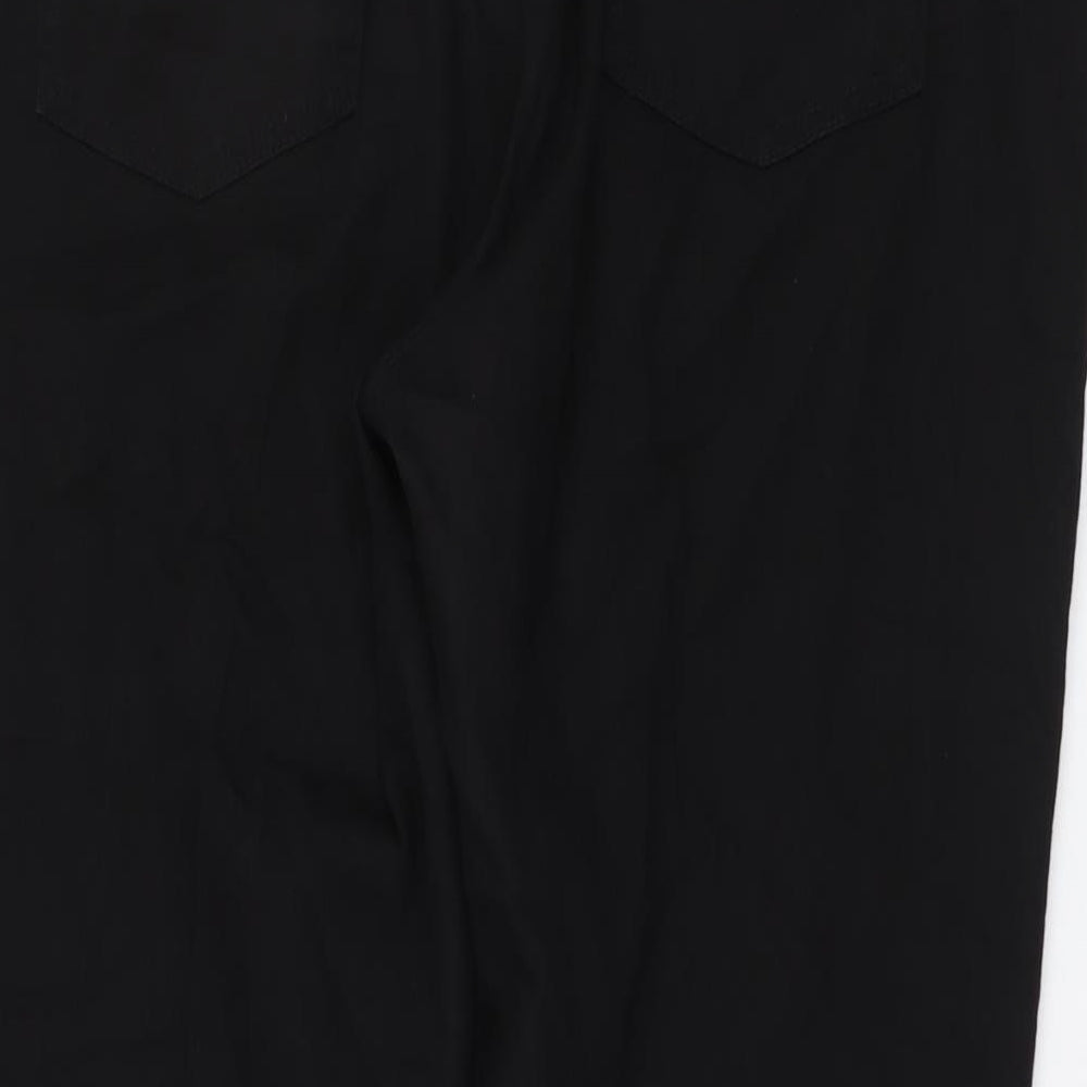 Bonmarché Womens Black Cotton Straight Jeans Size 20 L27 in Regular Button