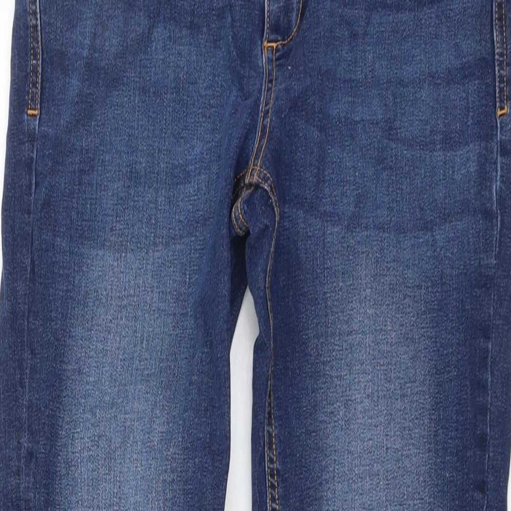 Zara Womens Blue Cotton Skinny Jeans Size 8 L27 in Regular Button