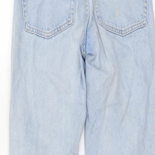 H&M Womens Blue Cotton Straight Jeans Size 26 in L25 in Regular Button