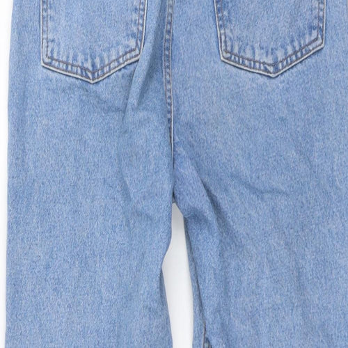 Topshop Womens Blue Cotton Mom Jeans Size 26 in L25 in Regular Button