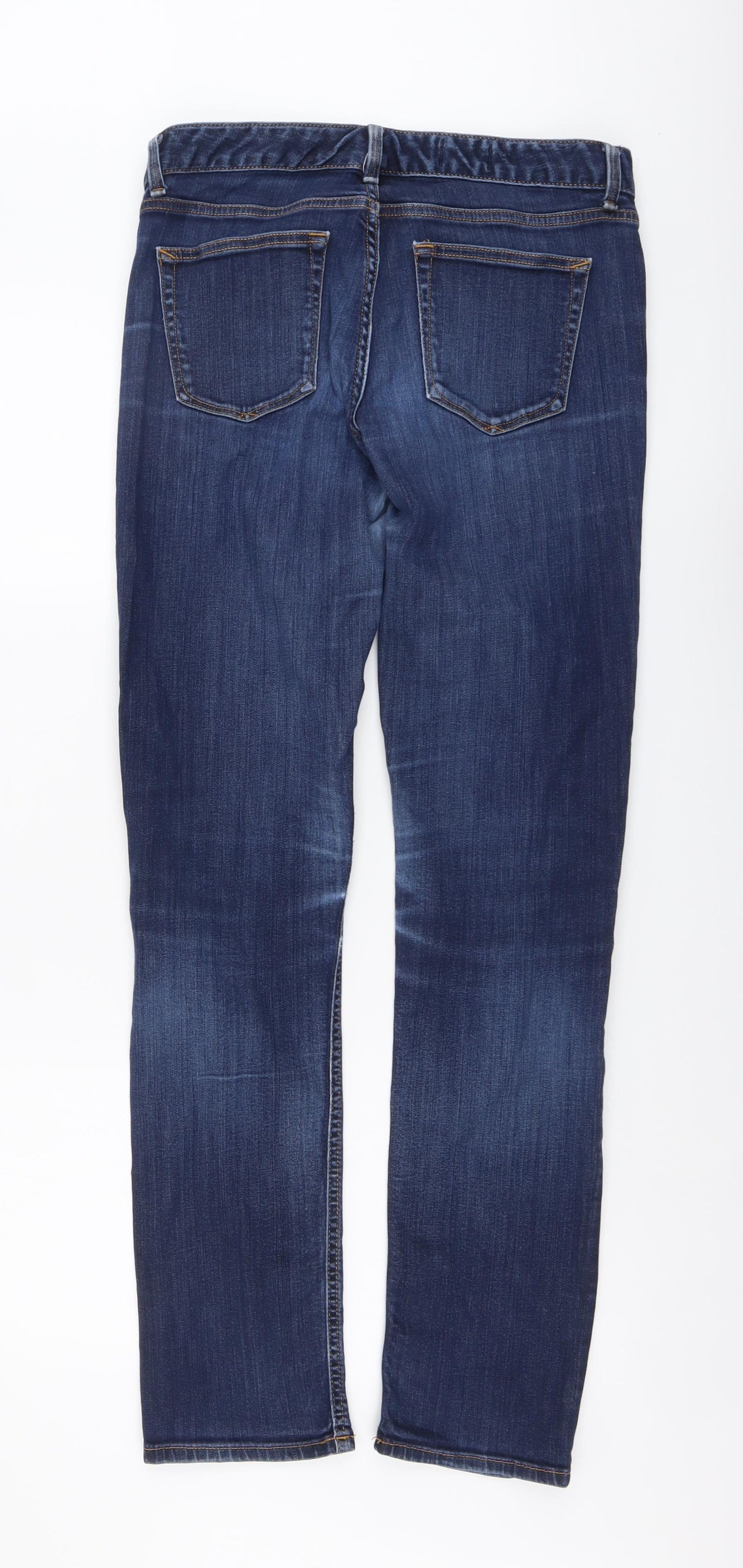 Gap Womens Blue Cotton Straight Jeans Size 28 in L32 in Regular Button