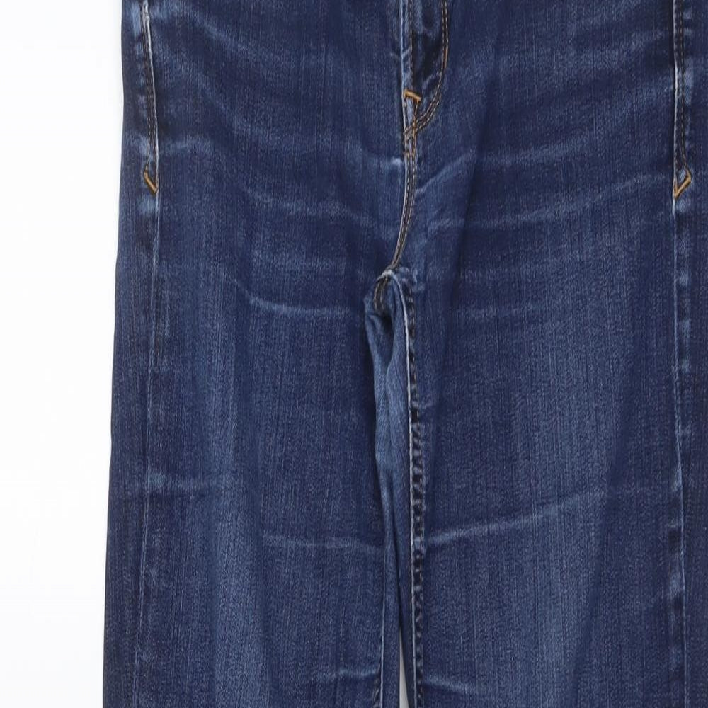 Gap Womens Blue Cotton Straight Jeans Size 28 in L32 in Regular Button