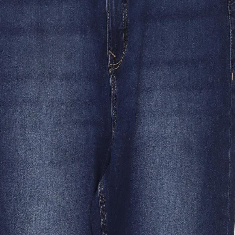 Angels Womens Blue Cotton Skinny Jeans Size 20 L28 in Regular Button