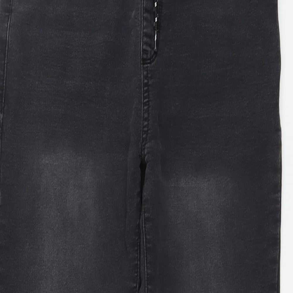 NEXT Boys Grey Cotton Straight Jeans Size 11 Years Regular Drawstring