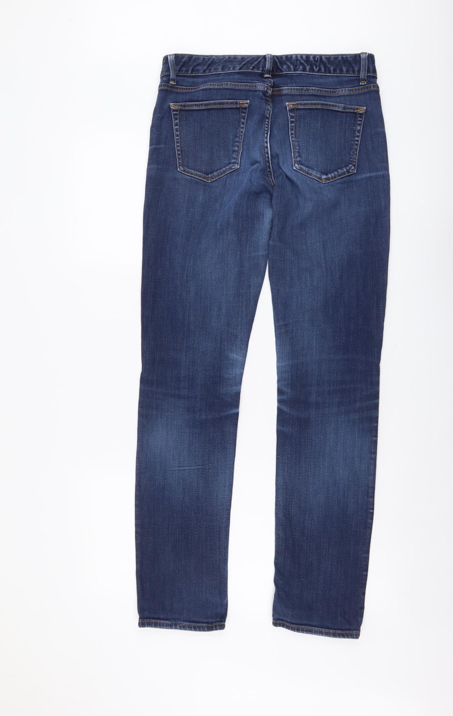 Gap Womens Blue Cotton Straight Jeans Size 28 in L31 in Regular Button