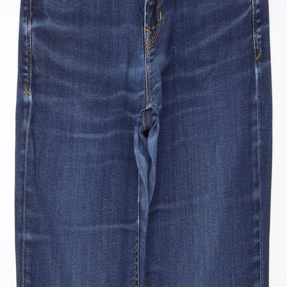 Gap Womens Blue Cotton Straight Jeans Size 28 in L31 in Regular Button