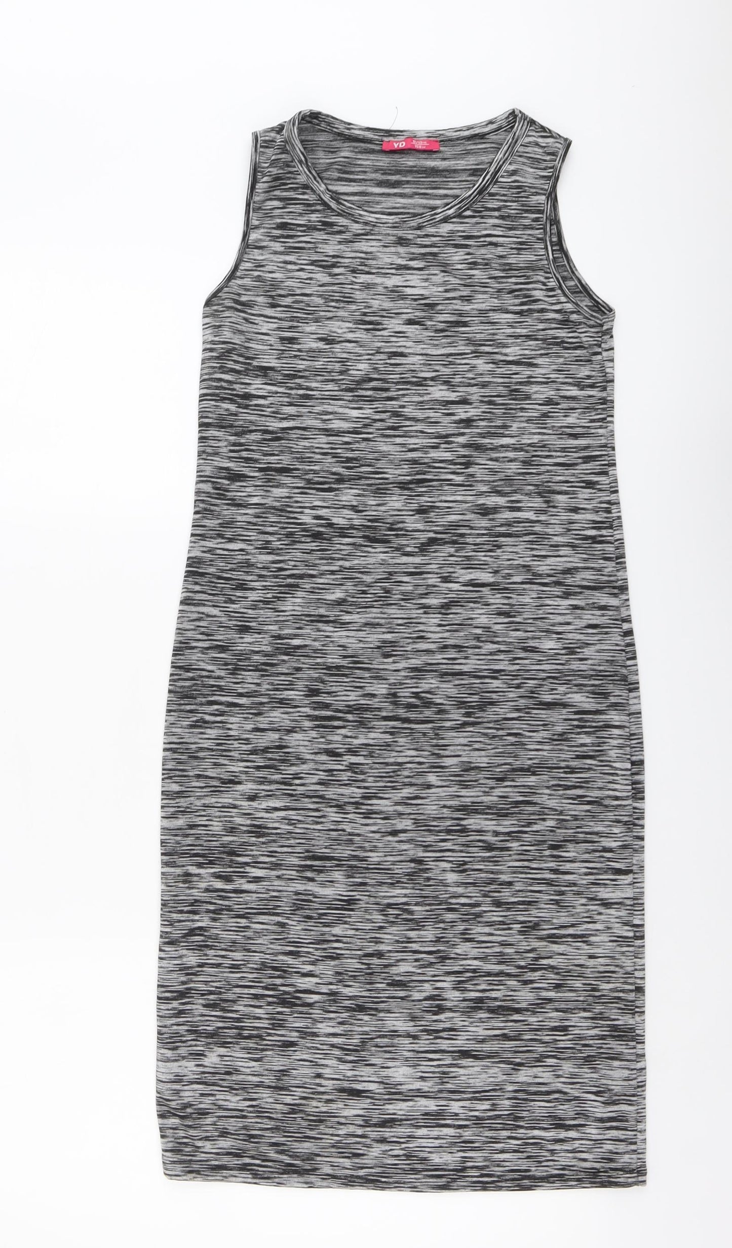 Primark Girls Grey Polyester Tank Dress Size 12-13 Years Boat Neck Pullover