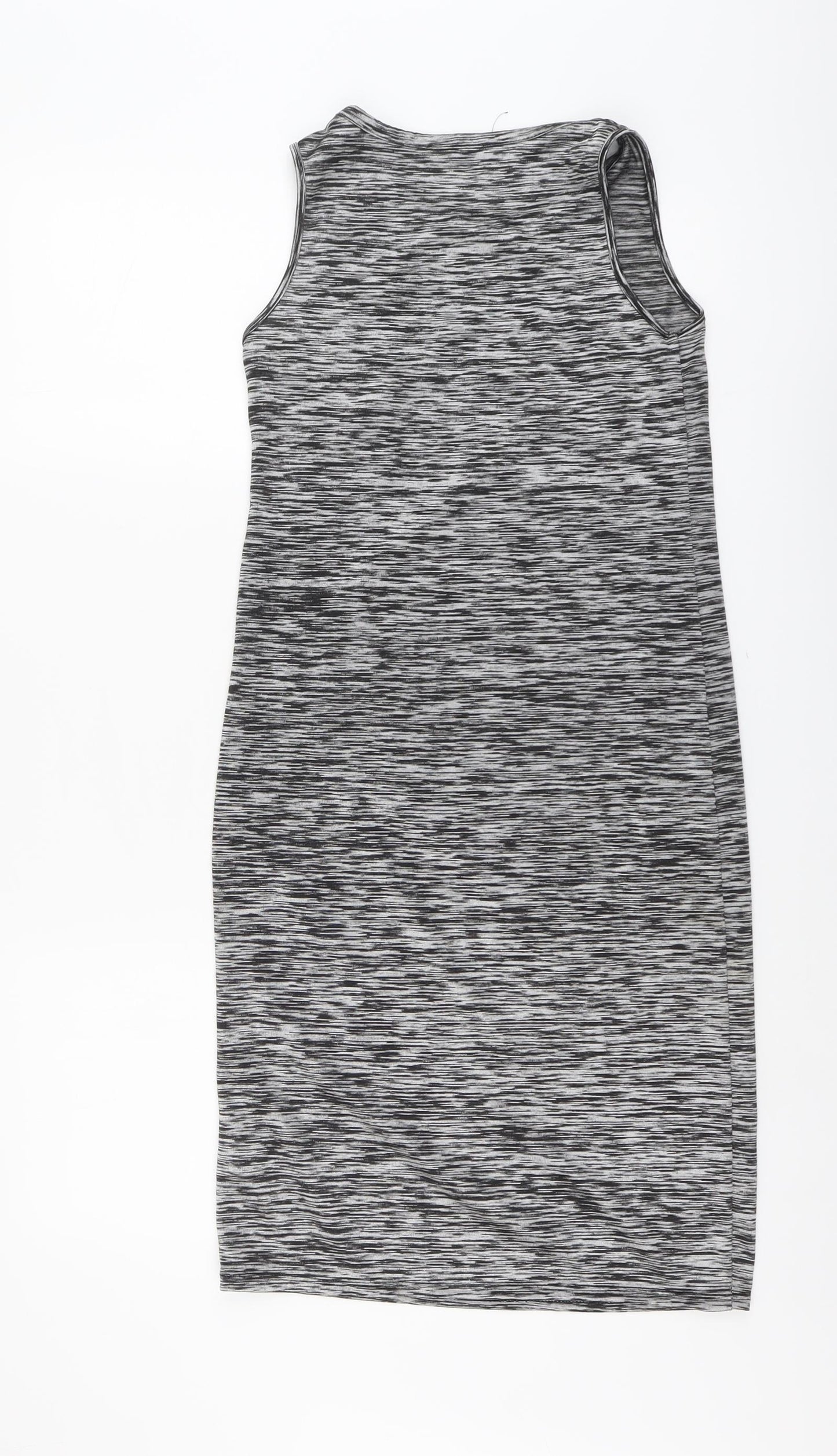 Primark Girls Grey Polyester Tank Dress Size 12-13 Years Boat Neck Pullover