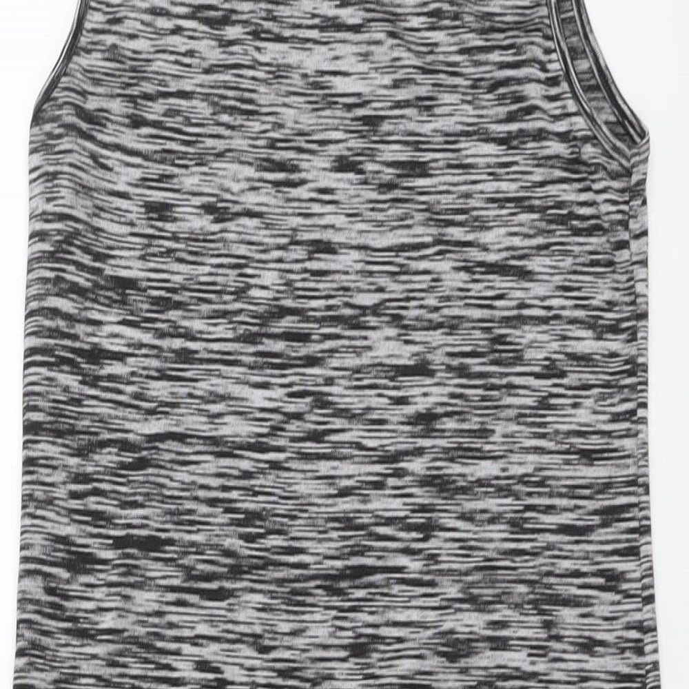 Primark Girls Grey Polyester Tank Dress Size 12-13 Years Boat Neck Pullover