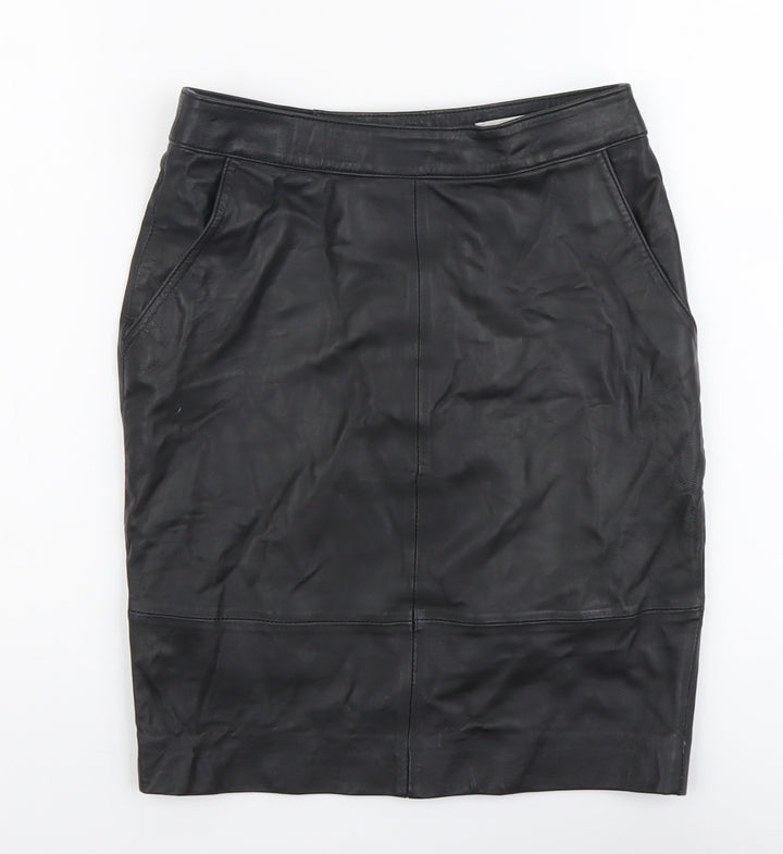 Gestuz Womens Black Polyester Straight & Pencil Skirt Size 6 Zip