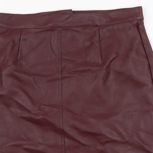 Noisy may Womens Red Polyester Straight & Pencil Skirt Size 26 in Zip