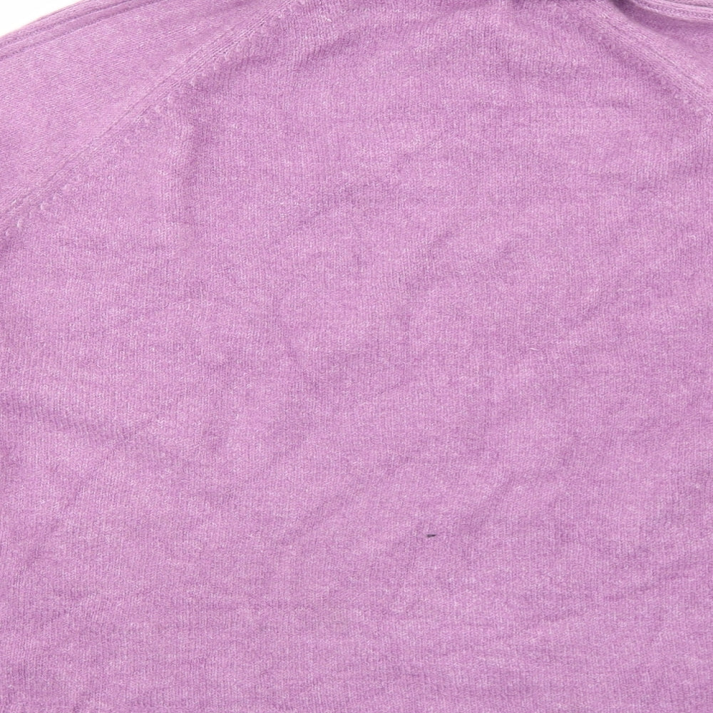 Marks and Spencer Womens Purple Roll Neck Acrylic Pullover Jumper Size XL