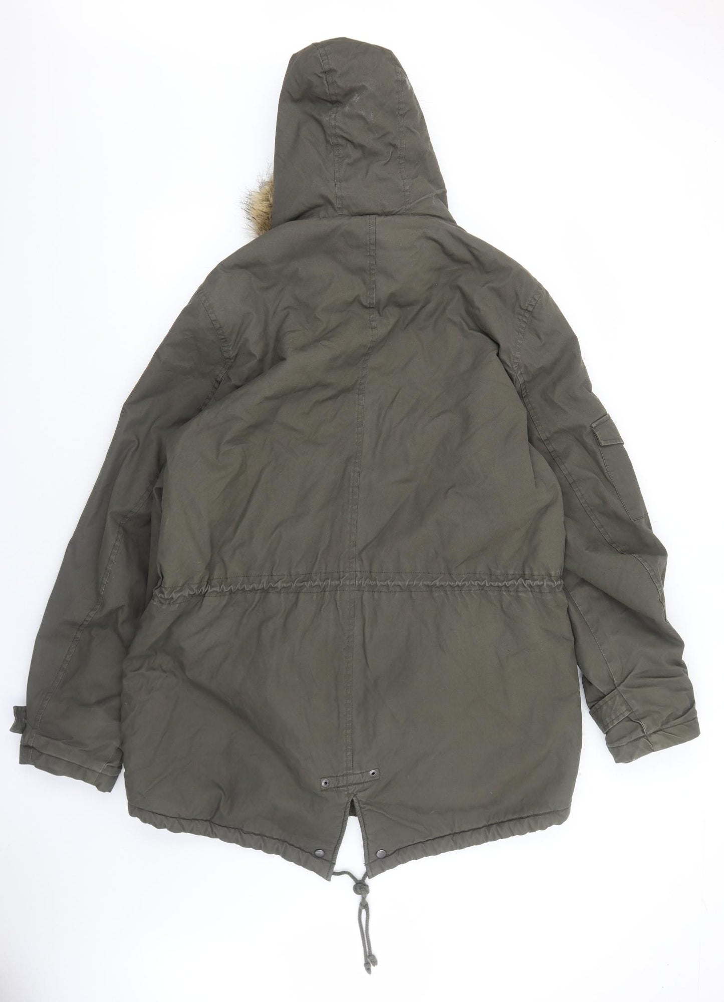 Joe Browns Mens Green Parka Coat Size L Zip