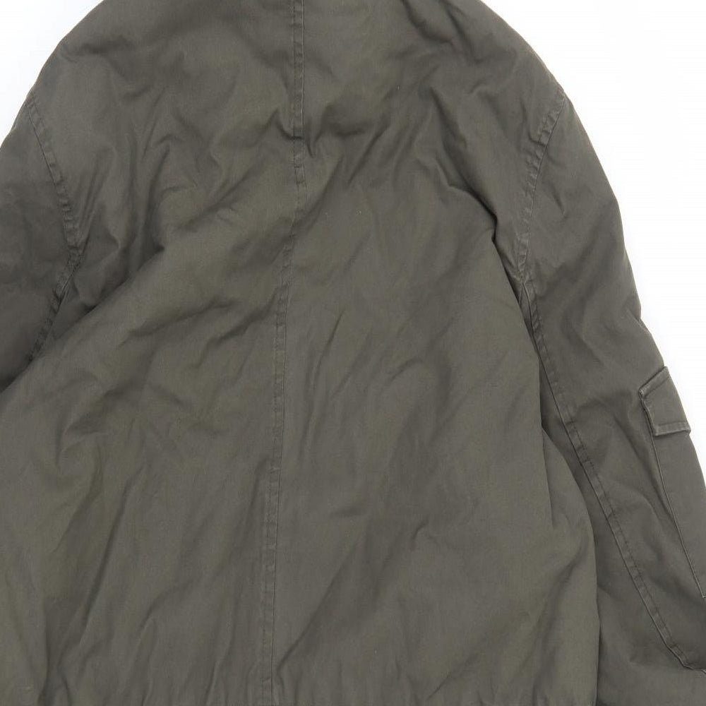 Joe Browns Mens Green Parka Coat Size L Zip