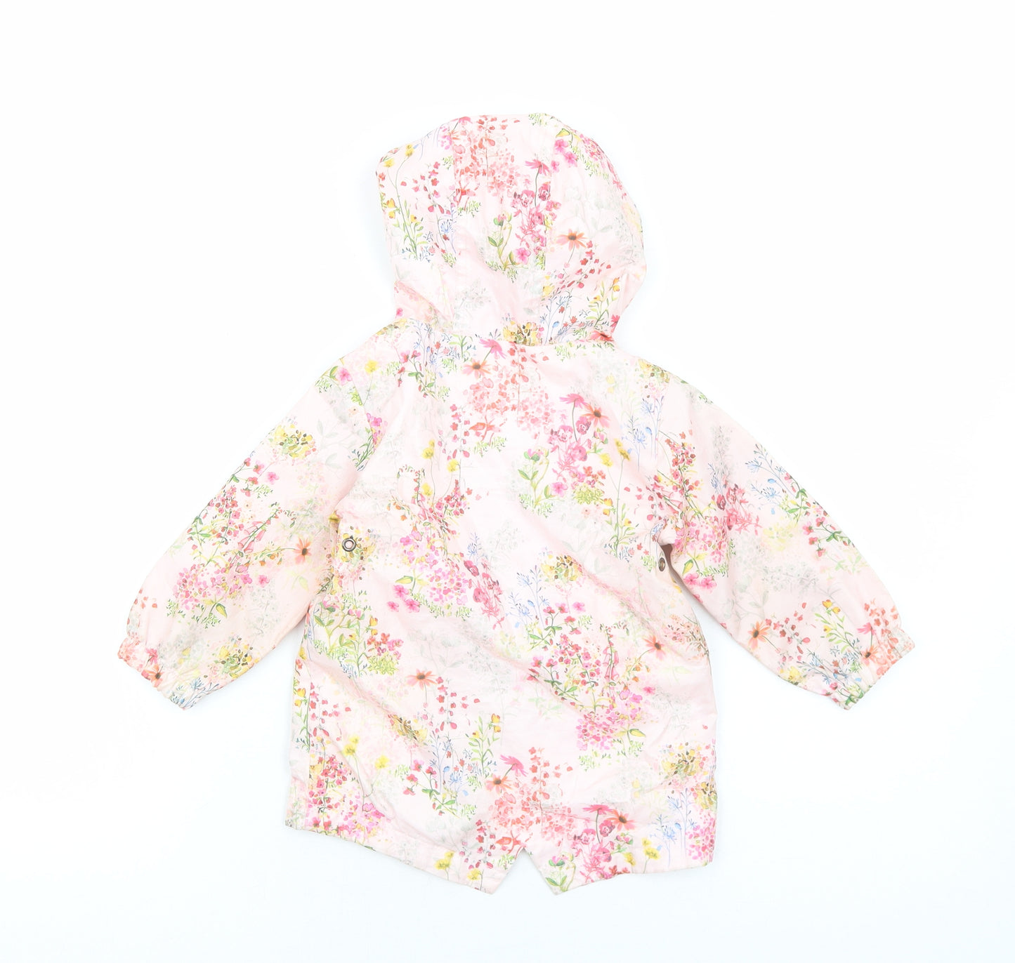 NEXT Girls Pink Floral Basic Jacket Jacket Size 9-12 Months Zip