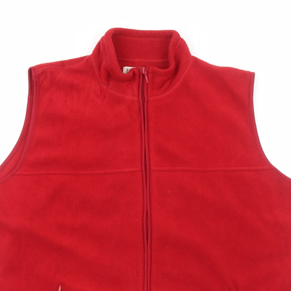 EWM Womens Red Gilet Jacket Size XL Zip