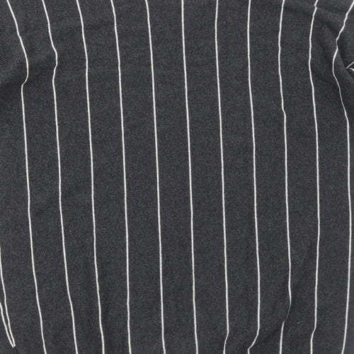 Atmosphere Womens Grey Round Neck Striped Cotton Pullover Jumper Size 10