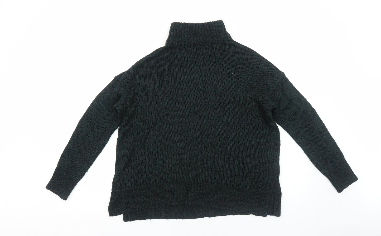 New Look Womens Green Roll Neck Acrylic Pullover Jumper Size M
