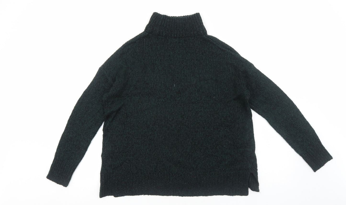 New Look Womens Green Roll Neck Acrylic Pullover Jumper Size M