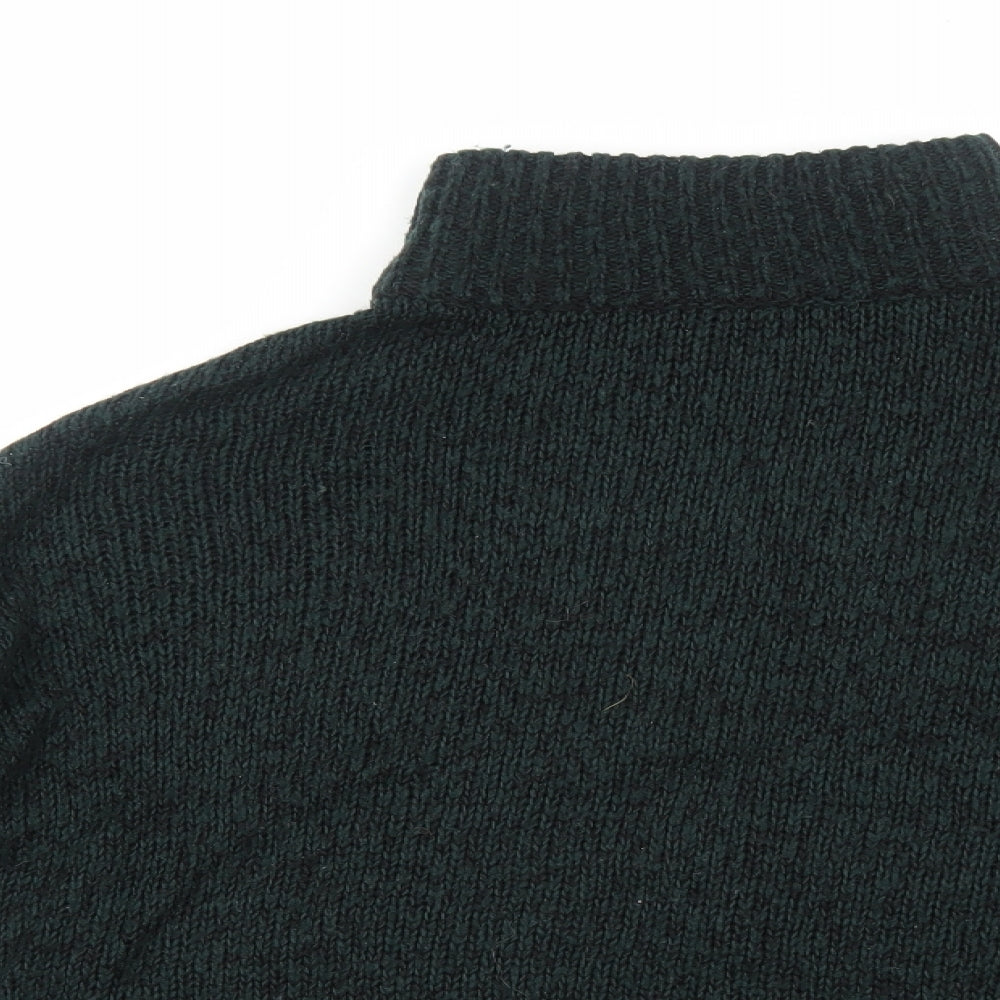 New Look Womens Green Roll Neck Acrylic Pullover Jumper Size M