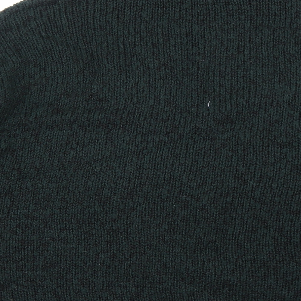 New Look Womens Green Roll Neck Acrylic Pullover Jumper Size M