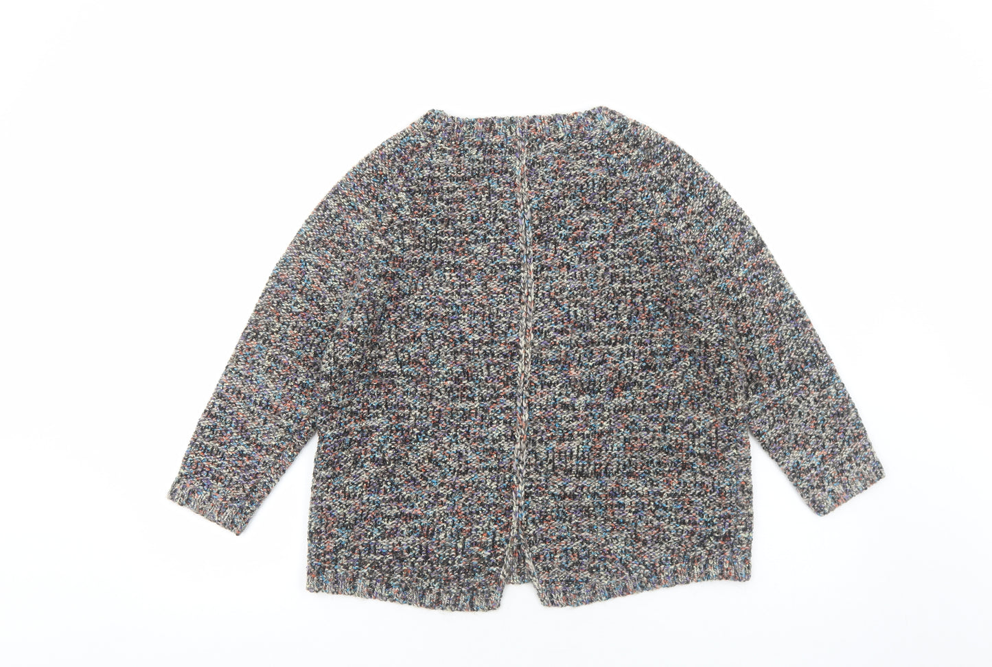 Marks and Spencer Womens Multicoloured Round Neck Acrylic Pullover Jumper Size 12
