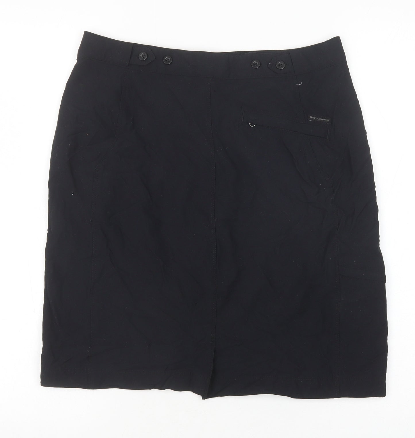 Royal Robbins Womens Black Nylon Straight & Pencil Skirt Size 6 Zip