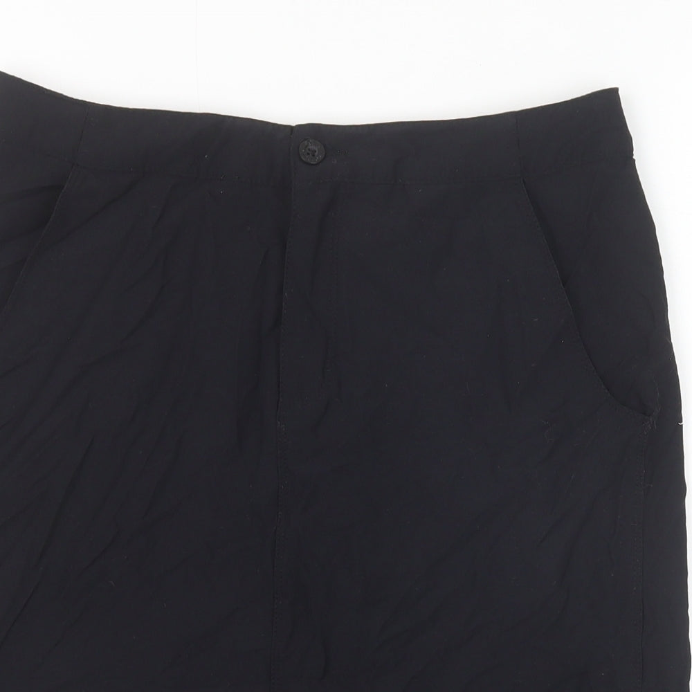 Royal Robbins Womens Black Nylon Straight & Pencil Skirt Size 6 Zip