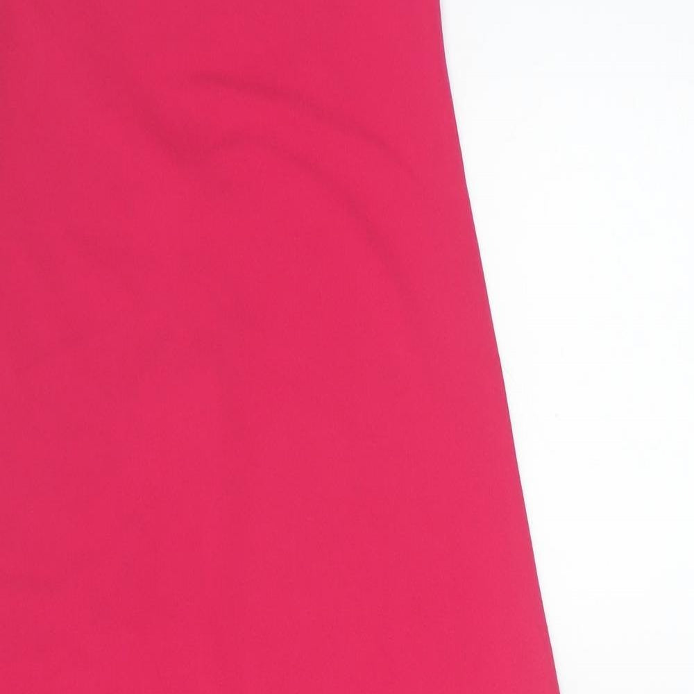 Zara Womens Pink Polyester Maxi Size S Scoop Neck Pullover