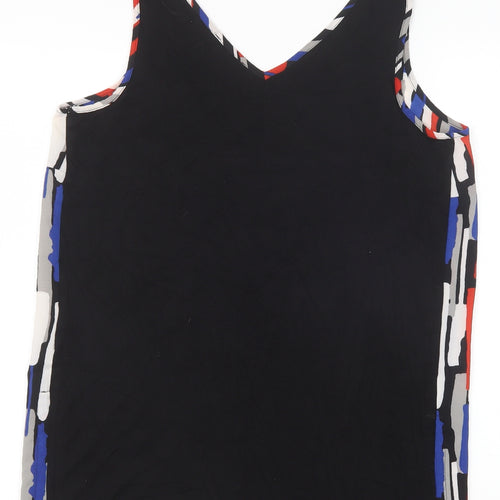 Matalan Womens Multicoloured Geometric Polyester Tunic Tank Size 14 V-Neck