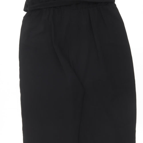 Amphora Womens Black Polyester Jumpsuit One-Piece Size 14 Zip