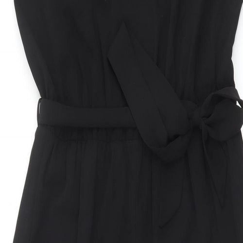 Amphora Womens Black Polyester Jumpsuit One-Piece Size 14 Zip