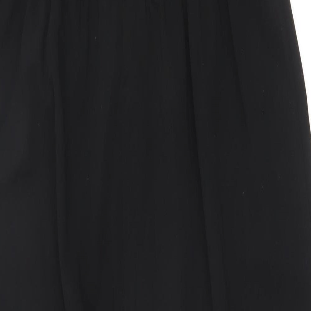 Amphora Womens Black Polyester Jumpsuit One-Piece Size 14 Zip