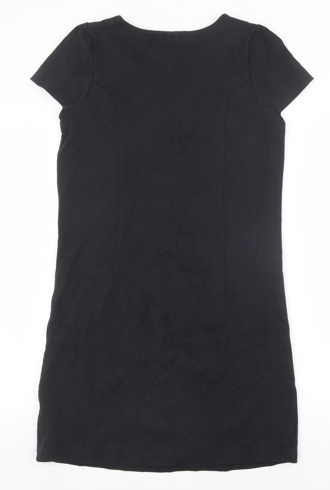 Boden Womens Black Cotton A-Line Size 6 V-Neck Pullover
