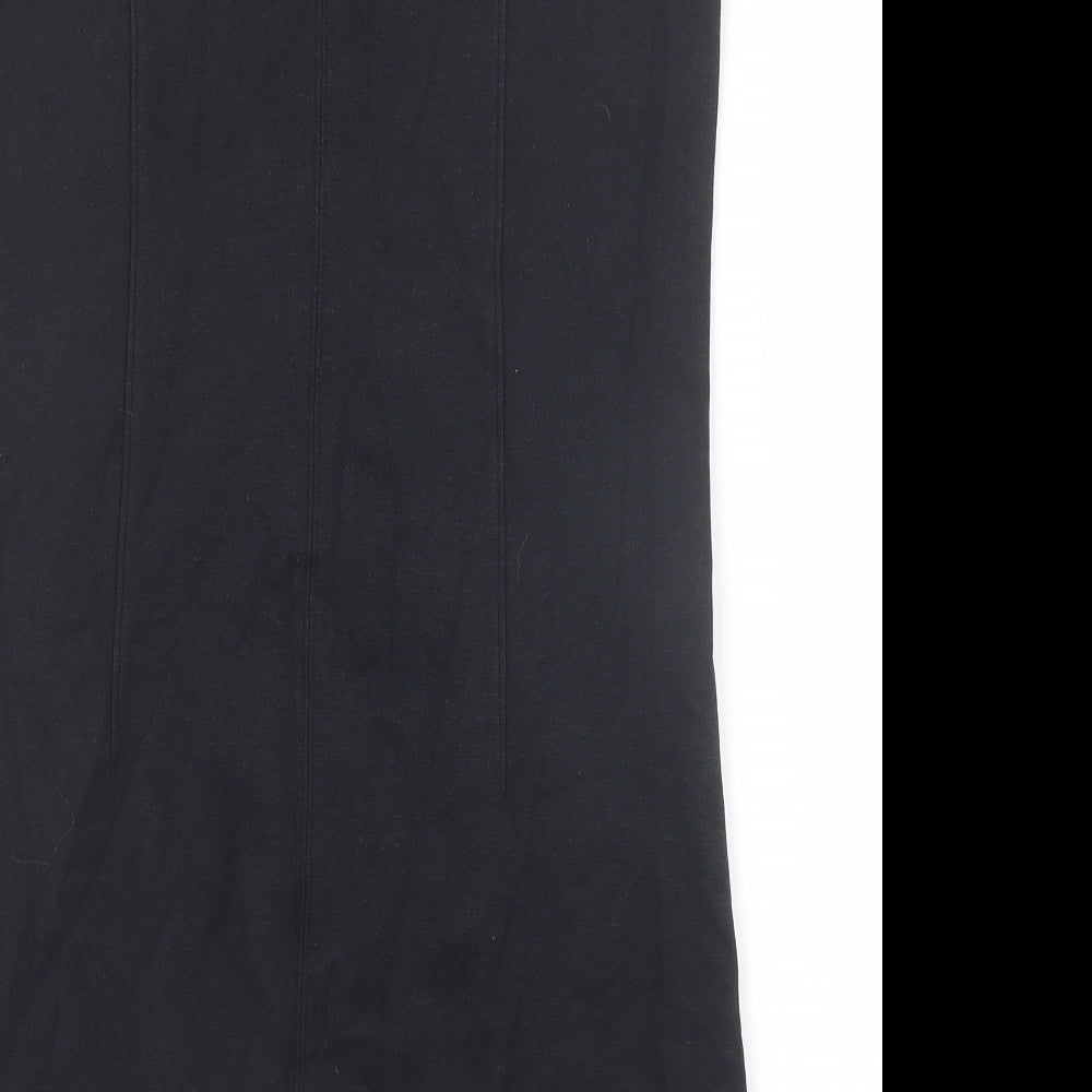 Boden Womens Black Cotton A-Line Size 6 V-Neck Pullover